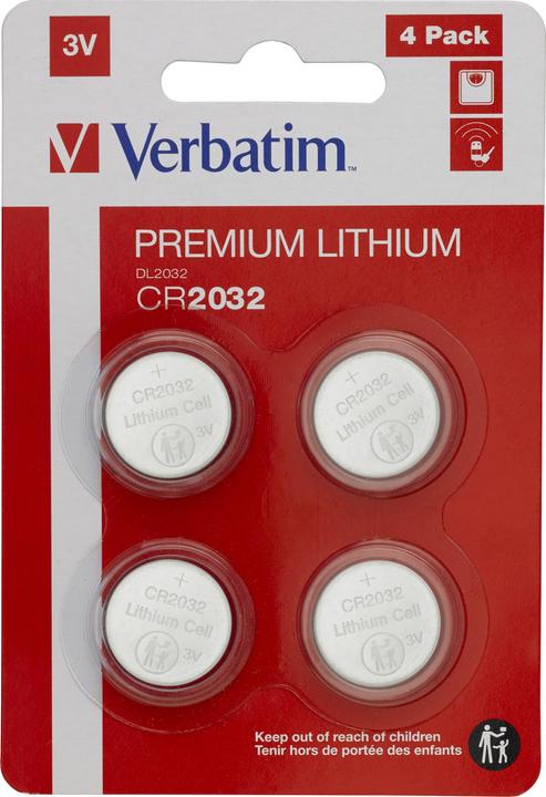 Verbatim CR 2032 (4 Stk., CR2032, 220 mAh)