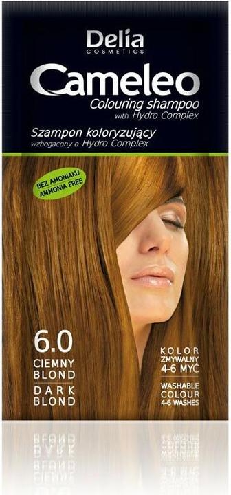 Actual product image Delia Cosmetics Cameleo Colouring Shampoo 6.0 Dark Blonde