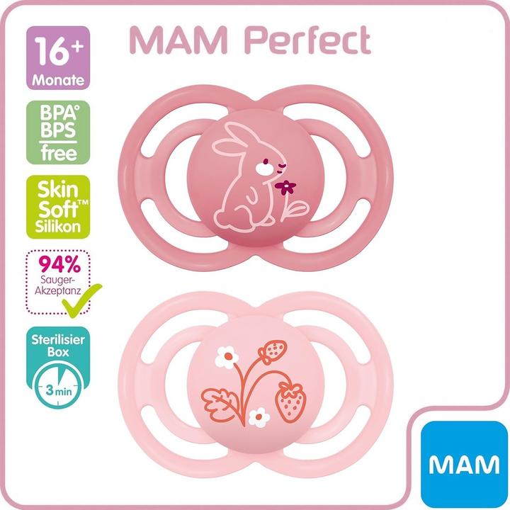 Image du produit MAM Perfect Silicone Sucettes 2 pièces, 16 mois et + (2 x, à partir de 16 m.)