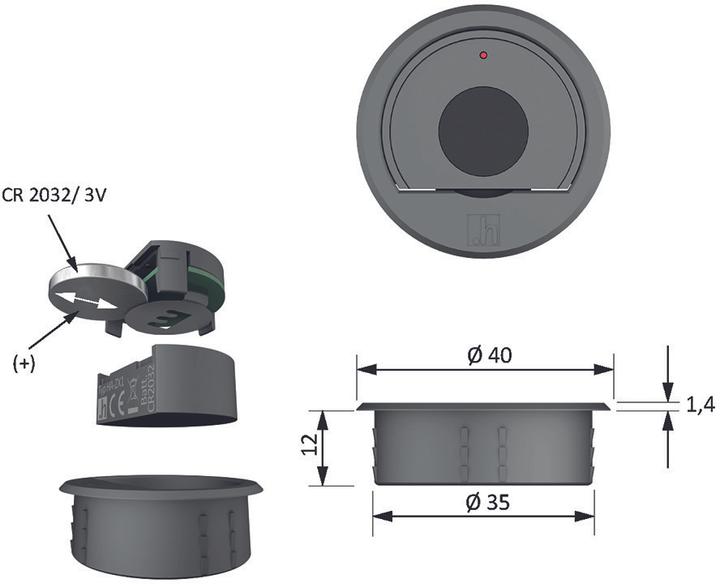 Image du produit Halemeier Commutateur/dimmer radio 1 canal X-Mitter Smart set