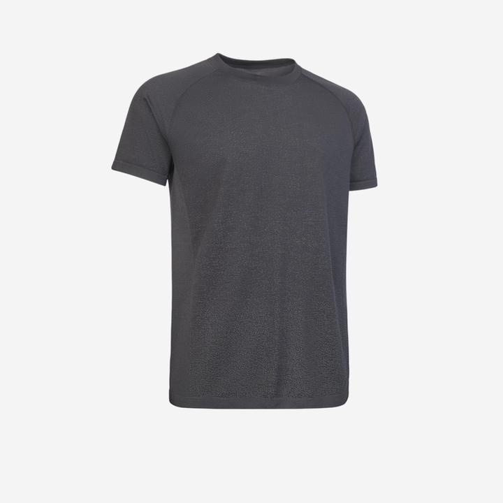Produktbild Kimjaly Men's Seamless Short-Sleeved Dynamic Yoga T-Shirt - Black (L)