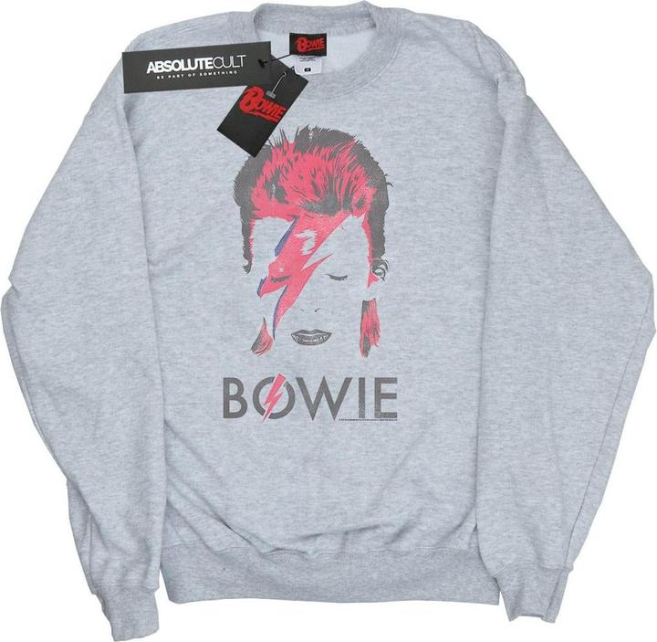 Produktbild David Bowie Aladdin Sane Distressed Sweatshirt Mädchen (140, 146)