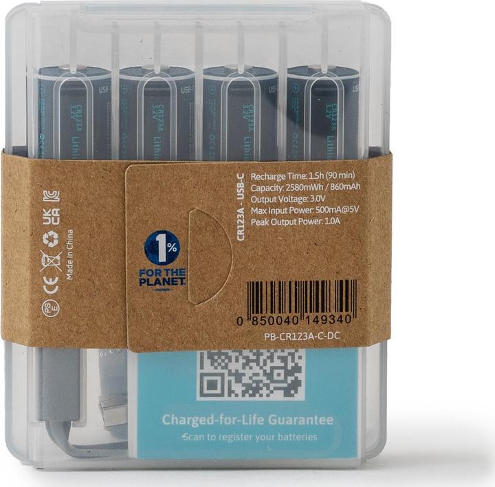 Productafbeelding Pale Blue Batterij CR123 (4 Pcs., CR123A, 860 mAh)