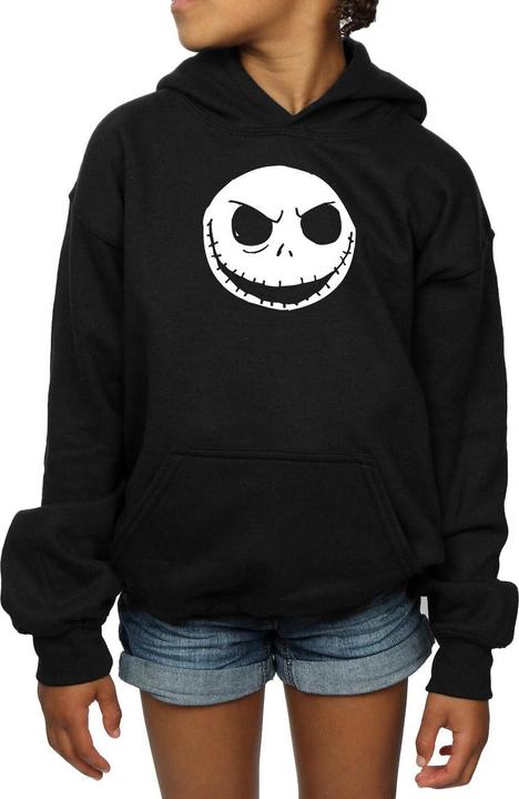 Immagine prodotto Disney Nightmare Before Christmas Jack Skellington Face Felpa con Cappuccio Ragazze (152, 158)