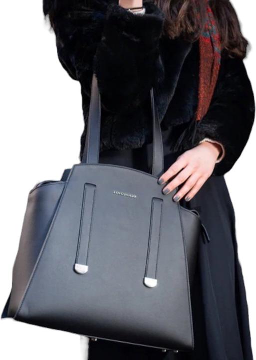 Produktbild Zoccolillo Kaktus Leder vegane Handtasche handgemacht IRIS schwarz XL