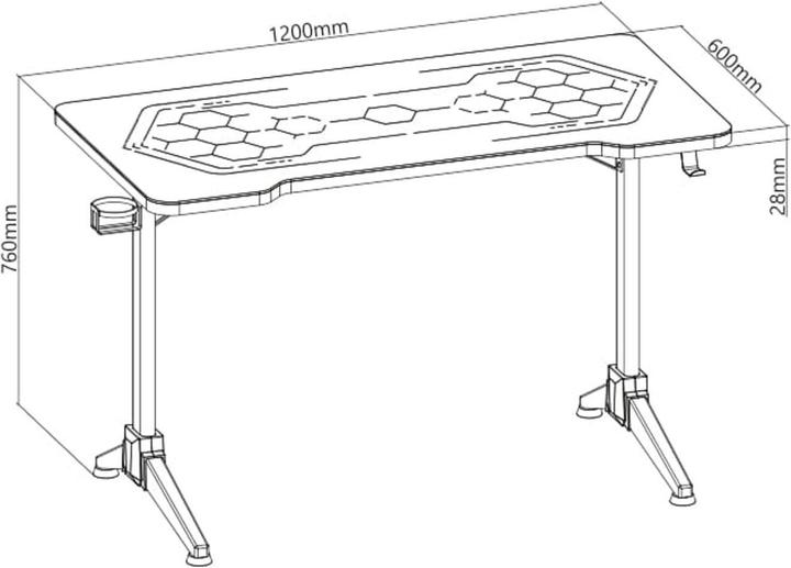 Image du produit NanoRS RGB Led game table, black, large, max. 100 kg, height 760 mm, RS163