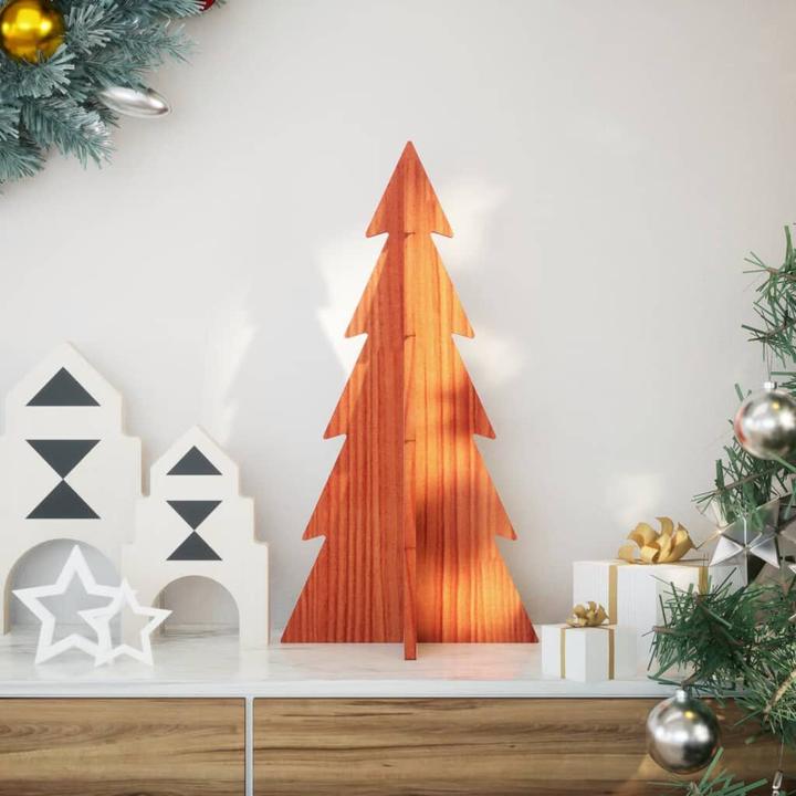 Produktbild VidaXL Weihnachtsbaum Holz Tannenbaum Deko Holzbaum 59,5cm Massivholz Kiefer