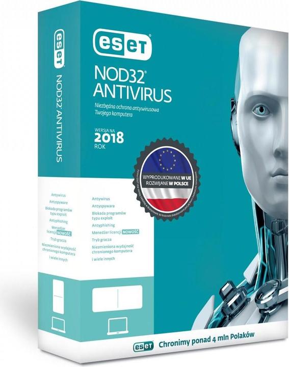 Produktbild ESET NOD32 Antivirus PL Kon 1U 1Y ENA-K-1Y-1D (1 User, 12 Monate)