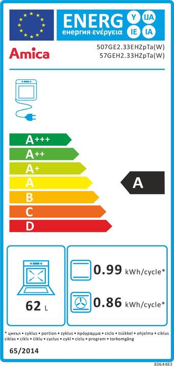 Energy Label Amica 57GEH2.33HZpTaW