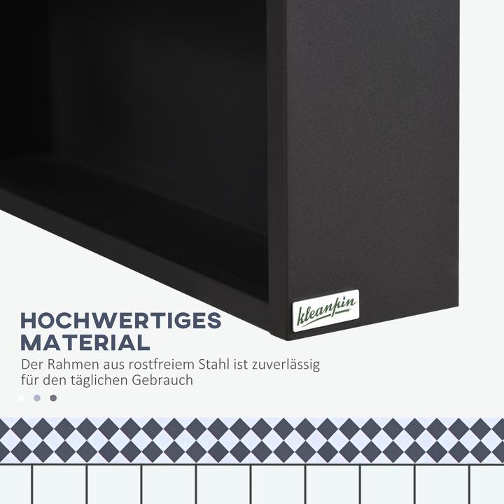 Actual product image Kleankin Mirror cabinet with one door and extra compartment (46 x 13.5 x 58 cm)