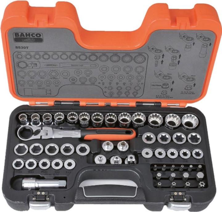Bahco Durchsteck-Steckschlüssel-Satz (14 mm, 13 mm, 11 mm, 15 mm, 16 mm, 24 mm, 17 mm, 18 mm, 19 mm, 12 mm, 22 mm, 21 mm, 10 mm)
