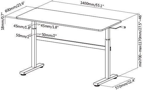 Produktbild Up Up Height-adjustable table Loki Black