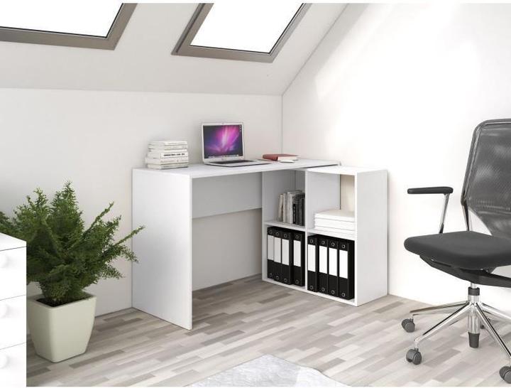 Actual product image Topeshop PLUS 2X2 BIEL computer desk Baltas (50 x 120 x 76 cm)