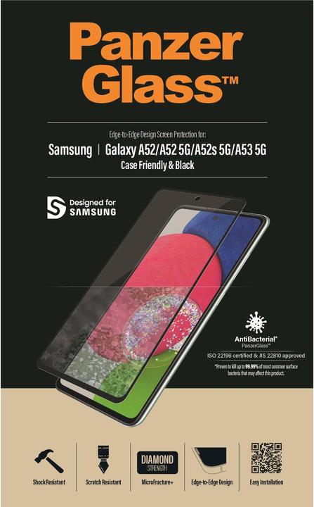 Actual product image PanzerGlass Edge to Edge (1 Piece, Samsung Galaxy A52, Samsung Galaxy A52 5G)