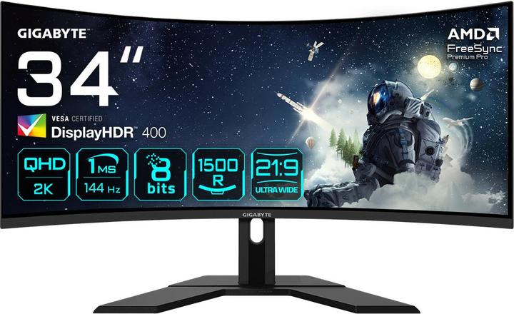 Produktbild Gigabyte G34WQC A (3440 x 1440 Pixel, 34")