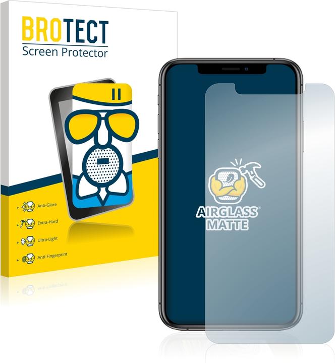 Produktbild BROTECT AirGlass Panzerglasfolie Matt (1 Stück, Apple iPhone XS)