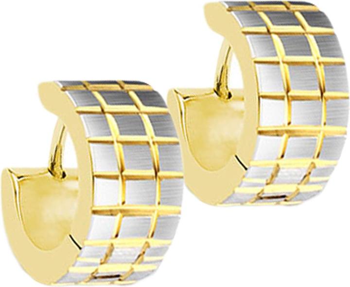 Actual product image Star Piercing Earring to flap with grooves gold plated and silver (without brass, Surgical steel 316L)