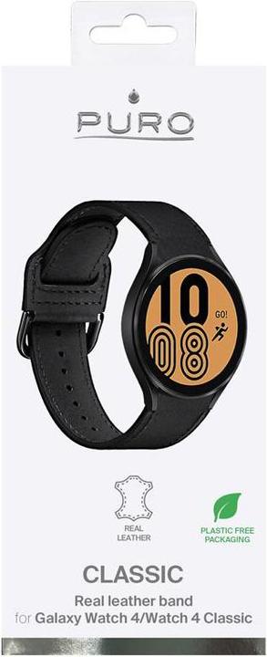 Immagine prodotto Puro Bracciale in pelle Classic per Galay Watch4 / Watch 4 classic, nero (In plastica)