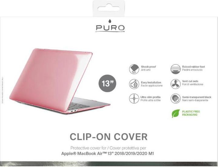 Immagine prodotto Puro Custodia a clip per MACBOOK Air 13" (M1 2021/2020/2018), rosa (13", Apple)