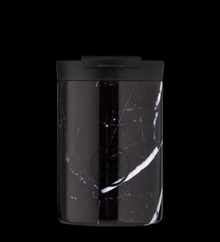 Actual product image 24 Bottles Thermo mug Travel Tumbler 0.35 l Black Marble