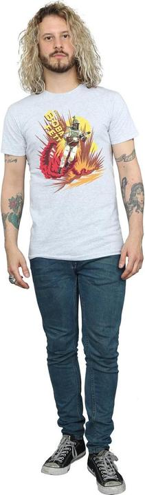 Actual product image Star Wars Mens Boba Fett Rocket Powered T-Shirt (XXL)