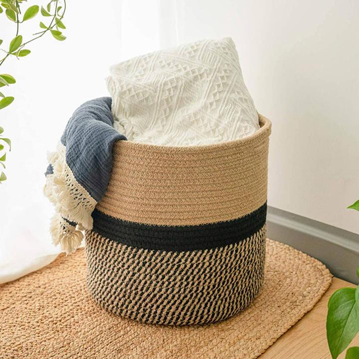 Actual product image Intirilife Cotton Rope Laundry Basket (8 l)