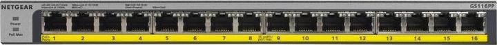 Actual product image Netgear Switch 16x GE GS116LP-100EUS unmanaged (16 Ports)