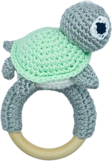 Produktbild BabyExpress Schildkröte Greifring grau-hellgrün