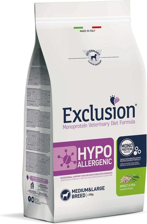 Image du produit Exclusion Insecte hypoallergénique de moyenne et grande race (Adulte, Senior, 1 pcs, 12000 g)