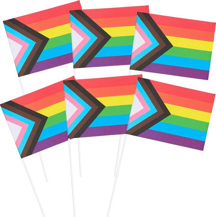 Image du produit Boland Drapeau à main Arc-en-ciel - Progress (6 pièces)