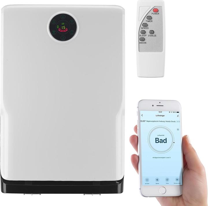 Image du produit Sichler Purificateur d'air à 6 niveaux avec UV et ionisateur, compatible avec Alexa (19 m²)