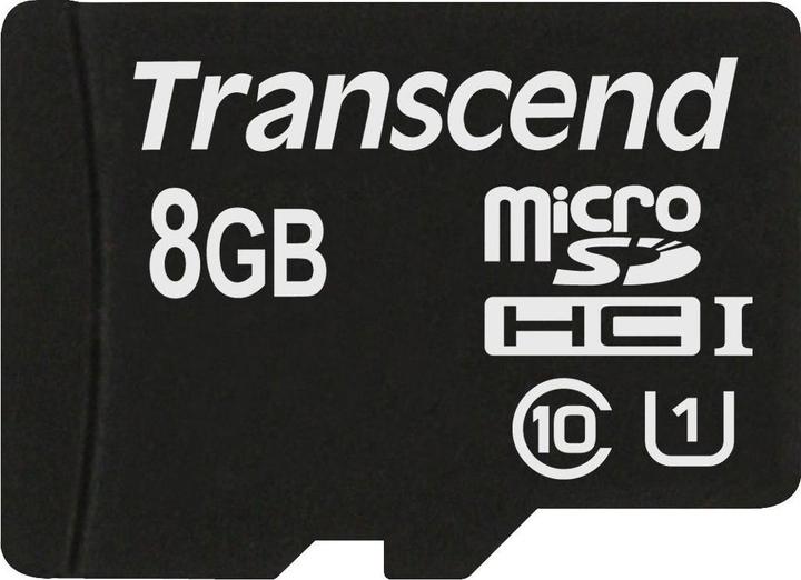Produktbild Transcend 8GB MICROSDHC CLASS 10 UHS-I (8 GB, microSDHC, U1, UHS-I)