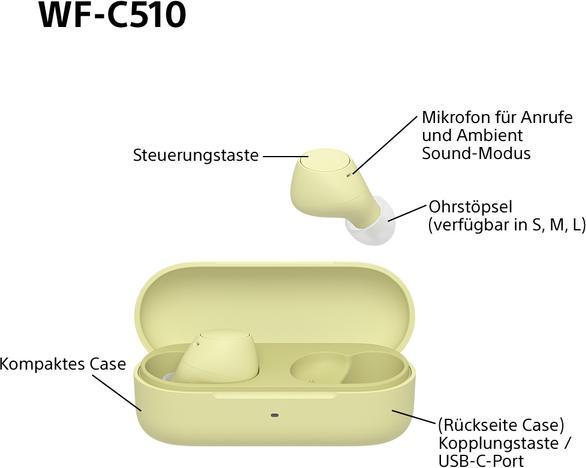 Produktbild Sony WF-C510 (keine Geräuschunterdrückung, 11 h, Kabellos)