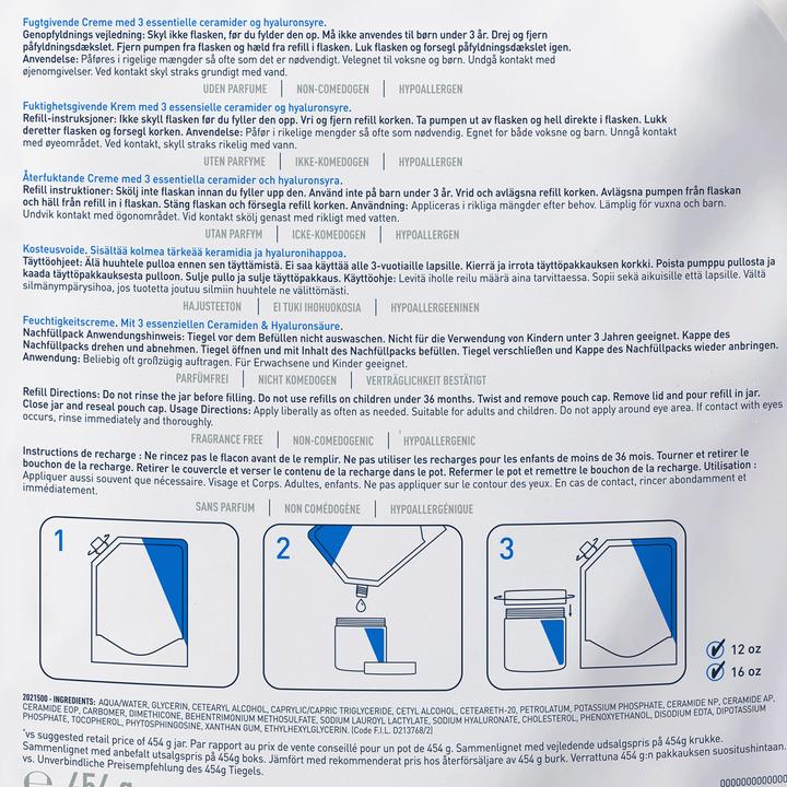 Produktbild CeraVe Moist Cream Refill englisch französisch (Körpermilch, 473 ml)