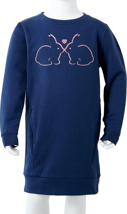 Produktbild VidaXL Kinder-Pulloverkleid Marineblau 92,Material: 95 % Baumwolle (92)