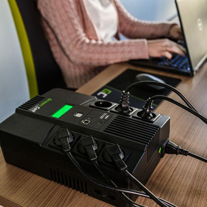 Produktbild GreenCell Cell UPS06 Unterbrechungsfreie Stromversorgung (USV) Line-Interaktiv 999 VA 6 AC-Ausgänge (360 VA, 600 W, Line-Interaktiv USV)