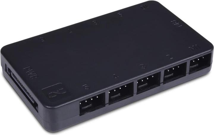 Actual product image Alphacool Core 10x 4-Pin PWM Splitter - black (10 Fan)