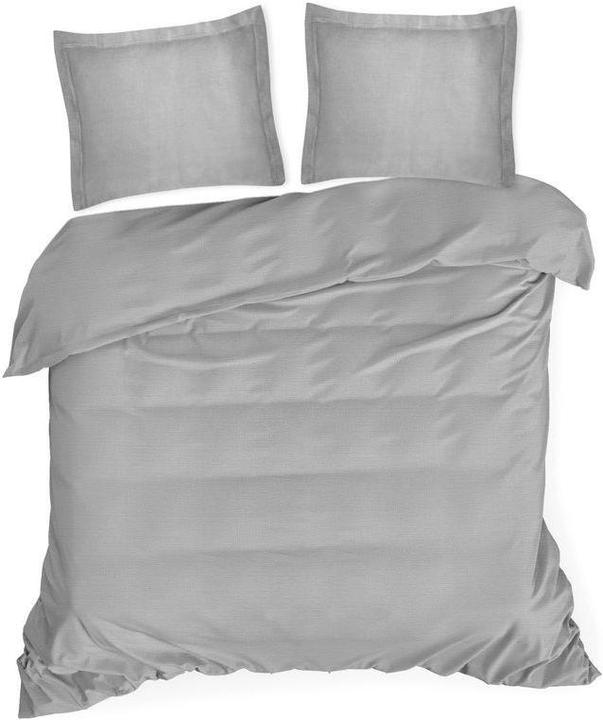 Actual product image Eurofirany NOVA COLOR POS / NOVAC / ST / PO Cotton comforter cover with satin sheen, 220X200 cm, color: steel (Duvet cover, 220 x 200 cm)