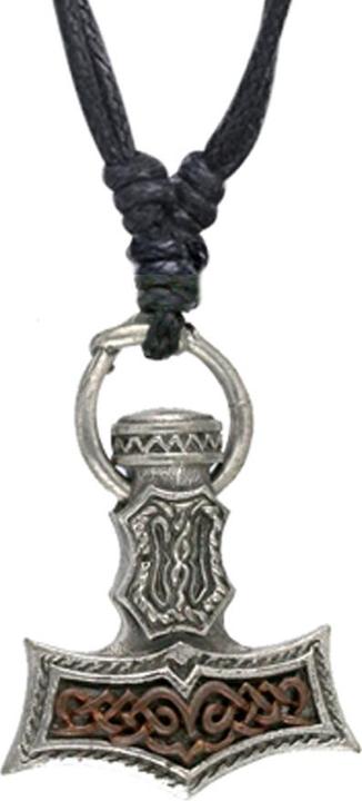 Actual product image Star Piercing Necklace black pendant silver hammer (Brass)