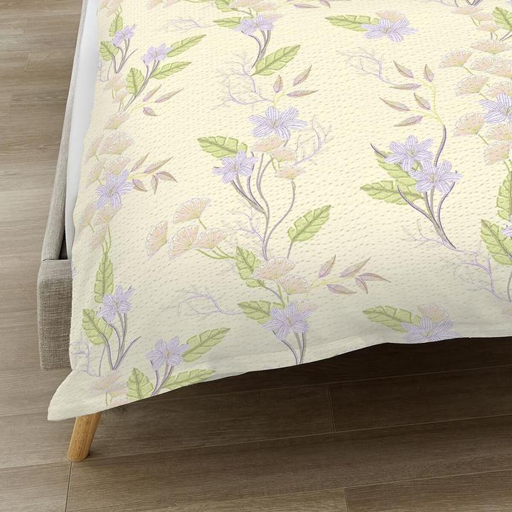 Produktbild Kaeppel Seersucker Bettwäsche Sadira gelb (Bettwäsche Set, 155x220 cm + 80x80 cm)