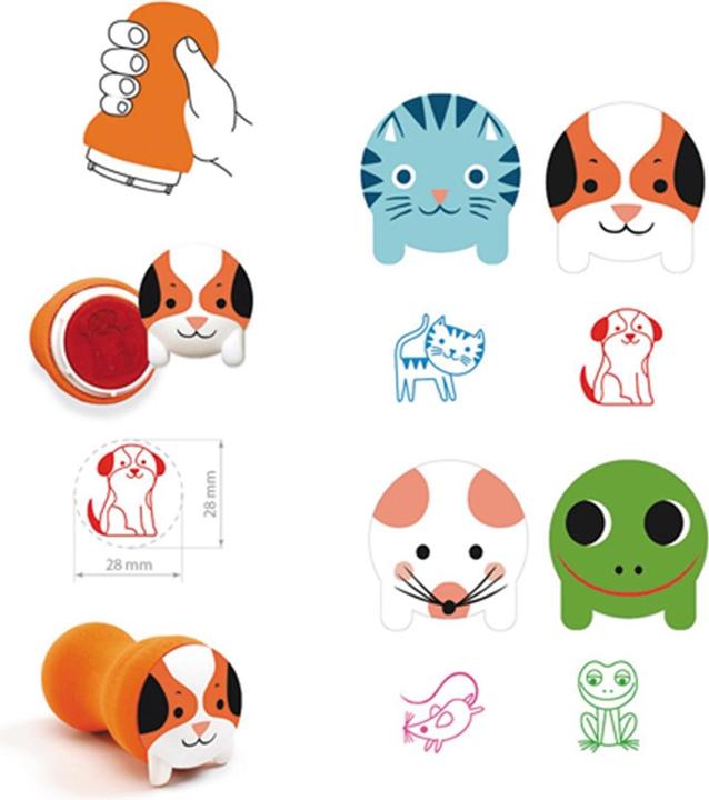Image du produit Djeco Tampon encreur pour jeunes enfants Animaux de jardin