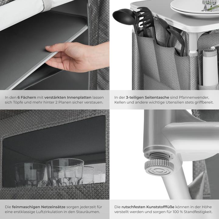 Actual product image tectake Camping kitchen