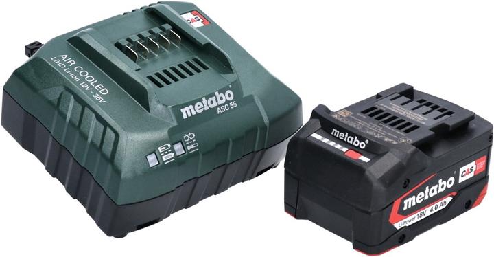 Image du produit Metabo Kit de base 1x bloc batterie Li-Power 18 V 4,0 Ah CAS Li-Ion ( 625027000 ) + chargeur ASC 55 ( (18 V)