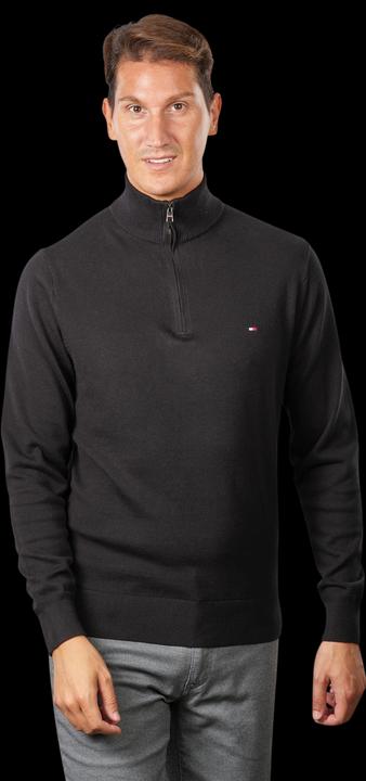 Produktbild Tommy Hilfiger Pima CTN Cashmere Pullover Zip Mock Black (M)