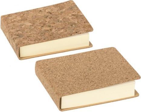 Image du produit Bekos Bloc-notes en liège avec 160 feuilles (9.5 x 6.5 x 2 cm, Couverture rigide)