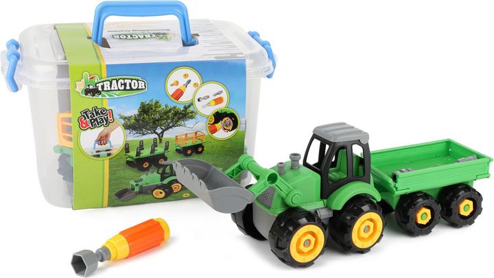 Produktbild Toi-Toys Traktor mit Anhänger in Aufbewahrungsbox