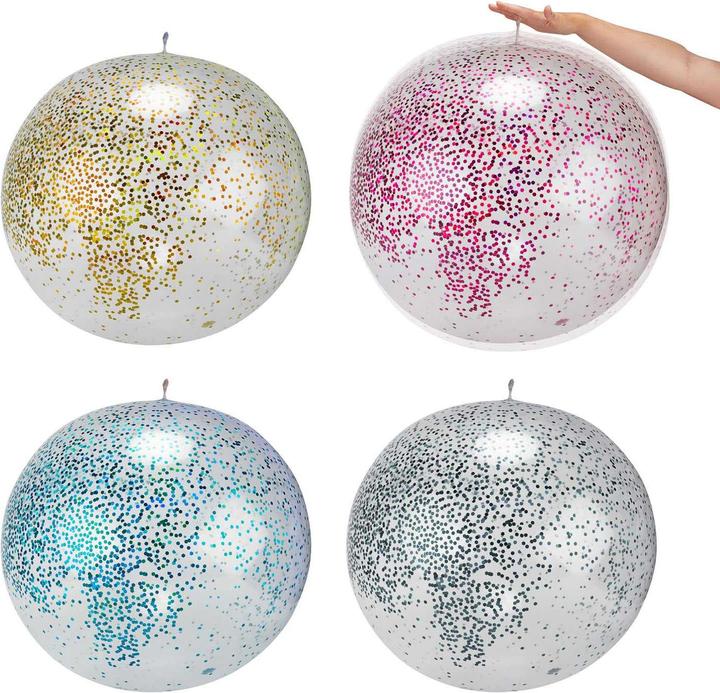 Immagine prodotto Toi-Toys Palloncino gonfiabile glitterato, 60 cm