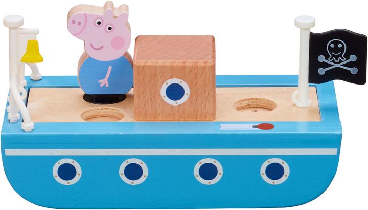 Actual product image Boti Peppa Pig wooden boat with figure