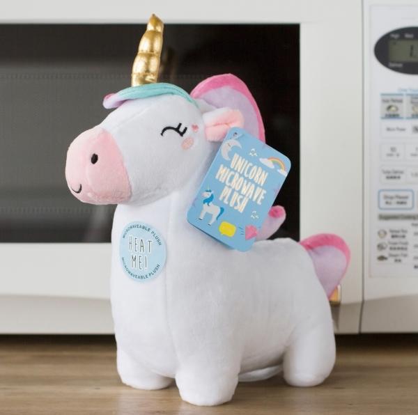 Actual product image Novelty Mikrowelle Wärmekuscheltier Unicorn
