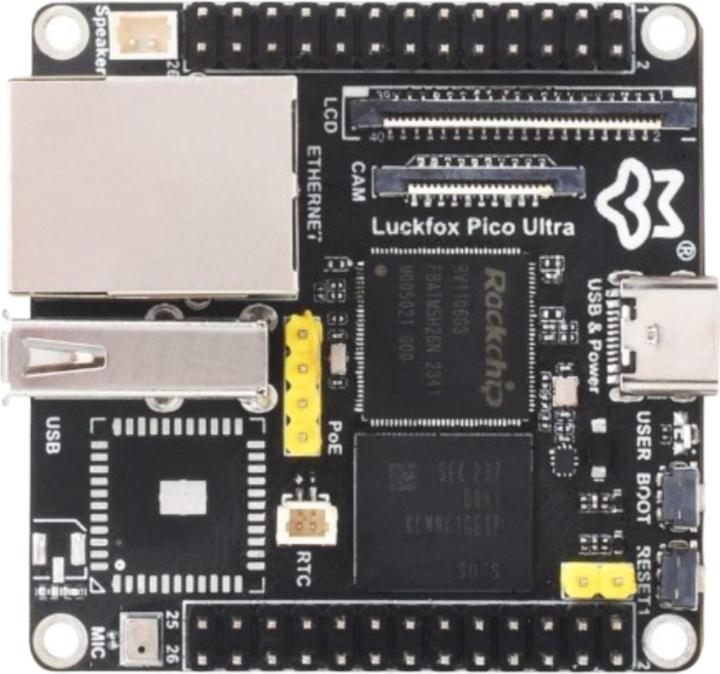 Actual product image Luckfox Pico Ultra W PoE RV1106 Linux Micro development board 8GB Flash